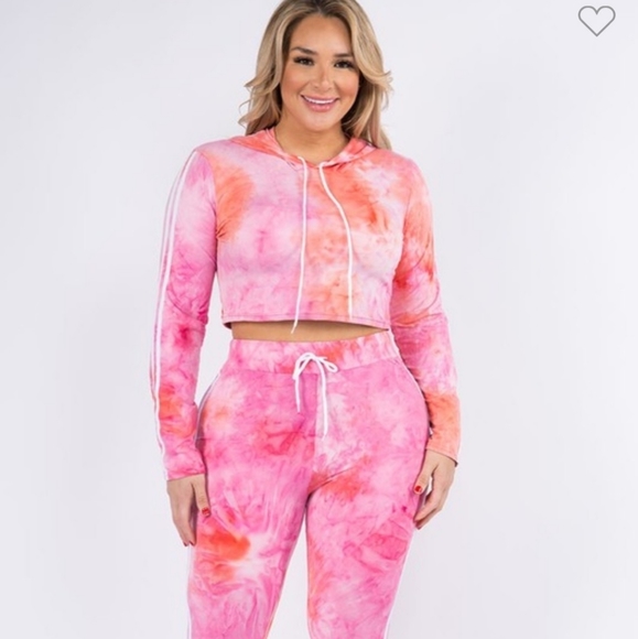 CLEARANCE! Tie dyed Hoodie set - Picture 3 of 11